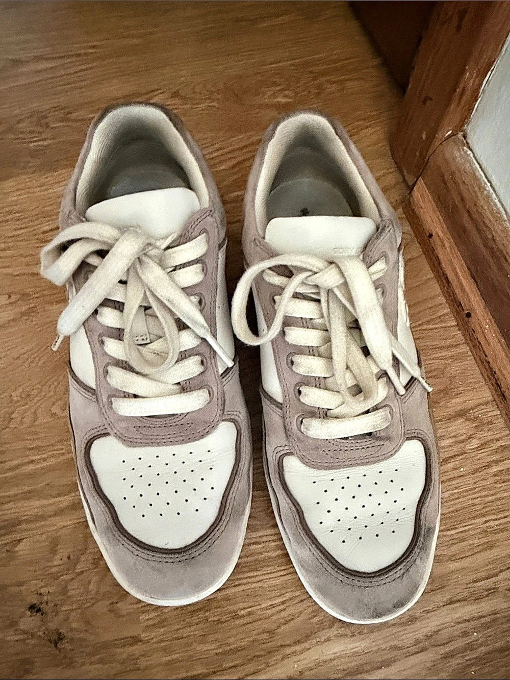 Tory Burch Good Luck Trainer Gray & White Sneakers